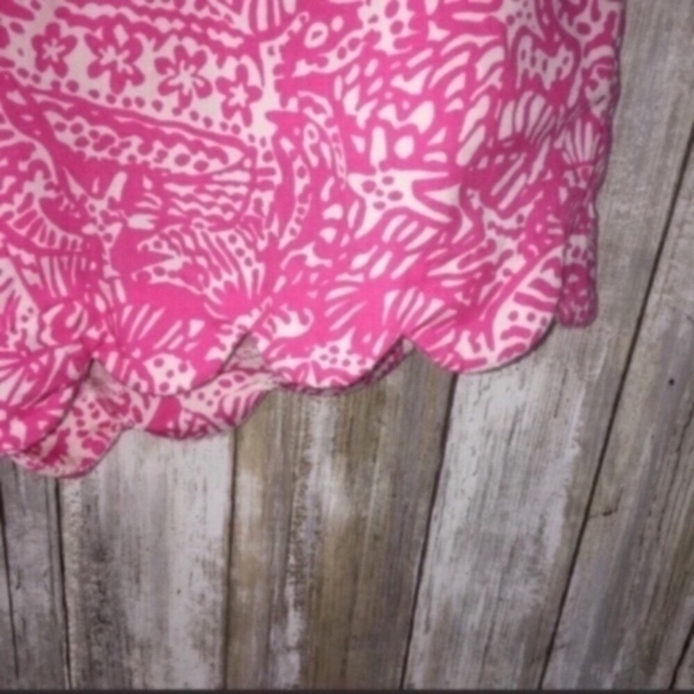 Lilly Pulitzer Pink Buttercup Scalloped Shorts - Picture 6 of 9